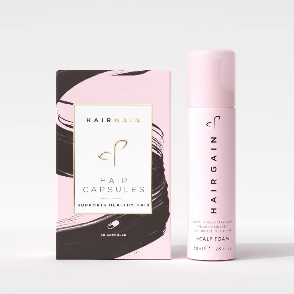 Hair Gain Scalp Foam & Capsules Bundle