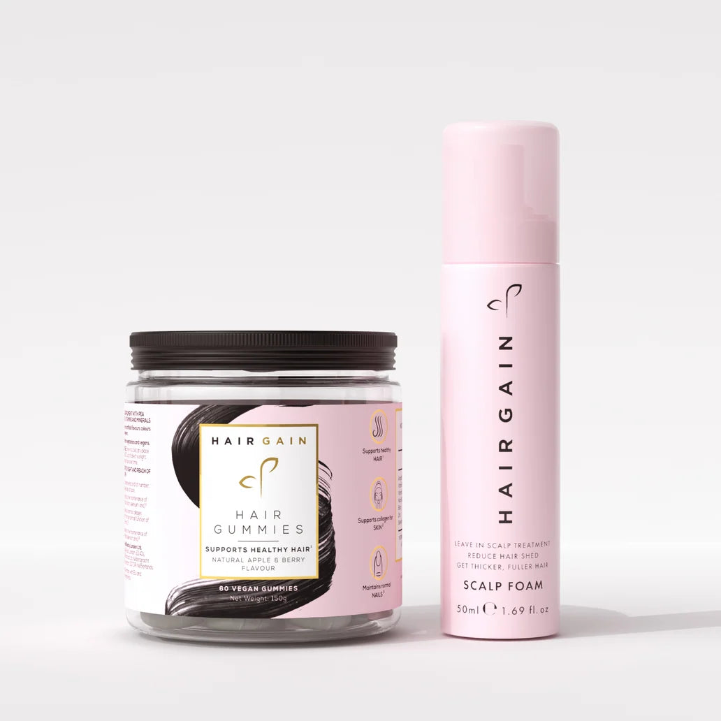 Hair Gain Scalp Foam & Gummies Bundle