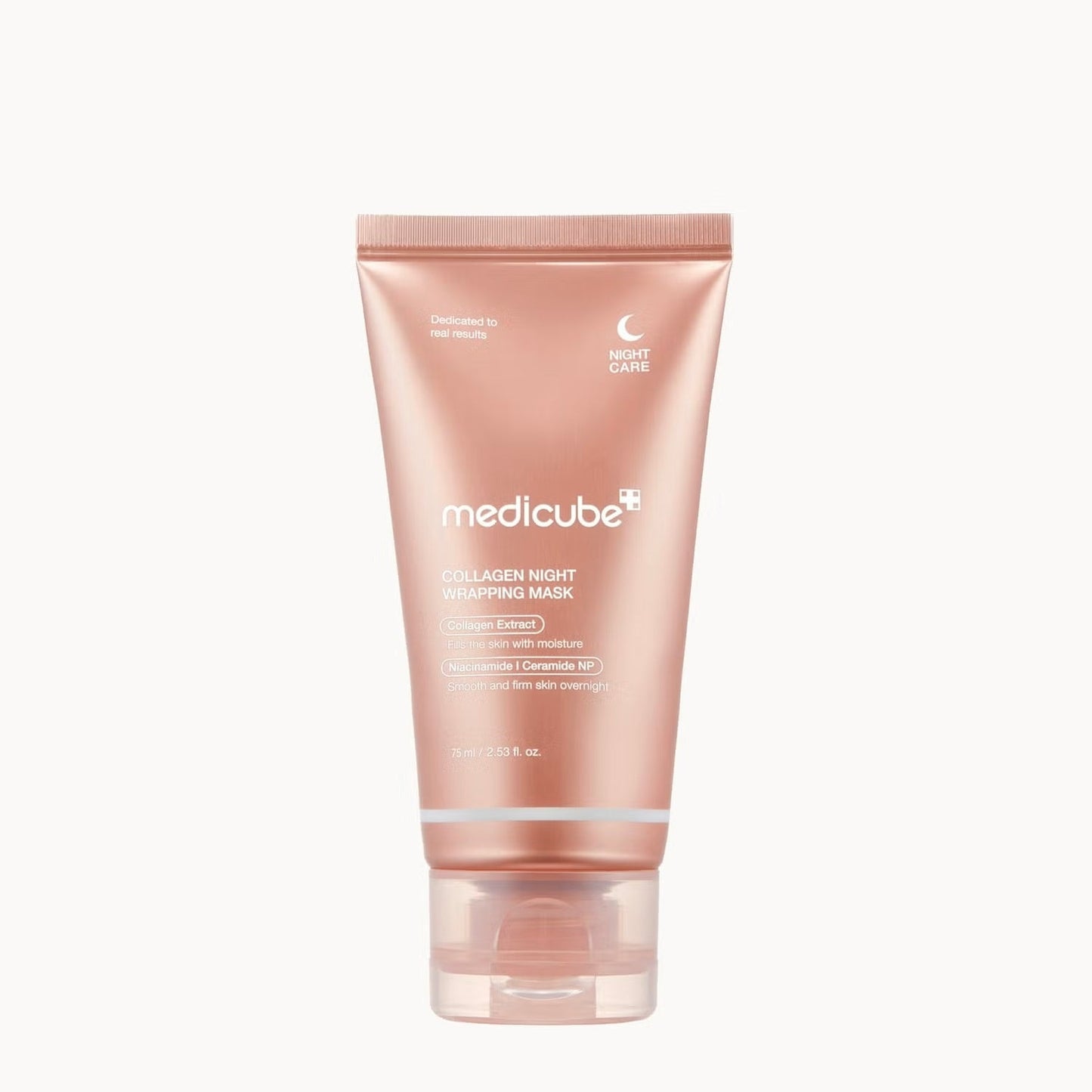 Medicube Collagen Night Wrapping Mask 75ml, a skincare mask with collagen for overnight skin nourishment, shown in the image.