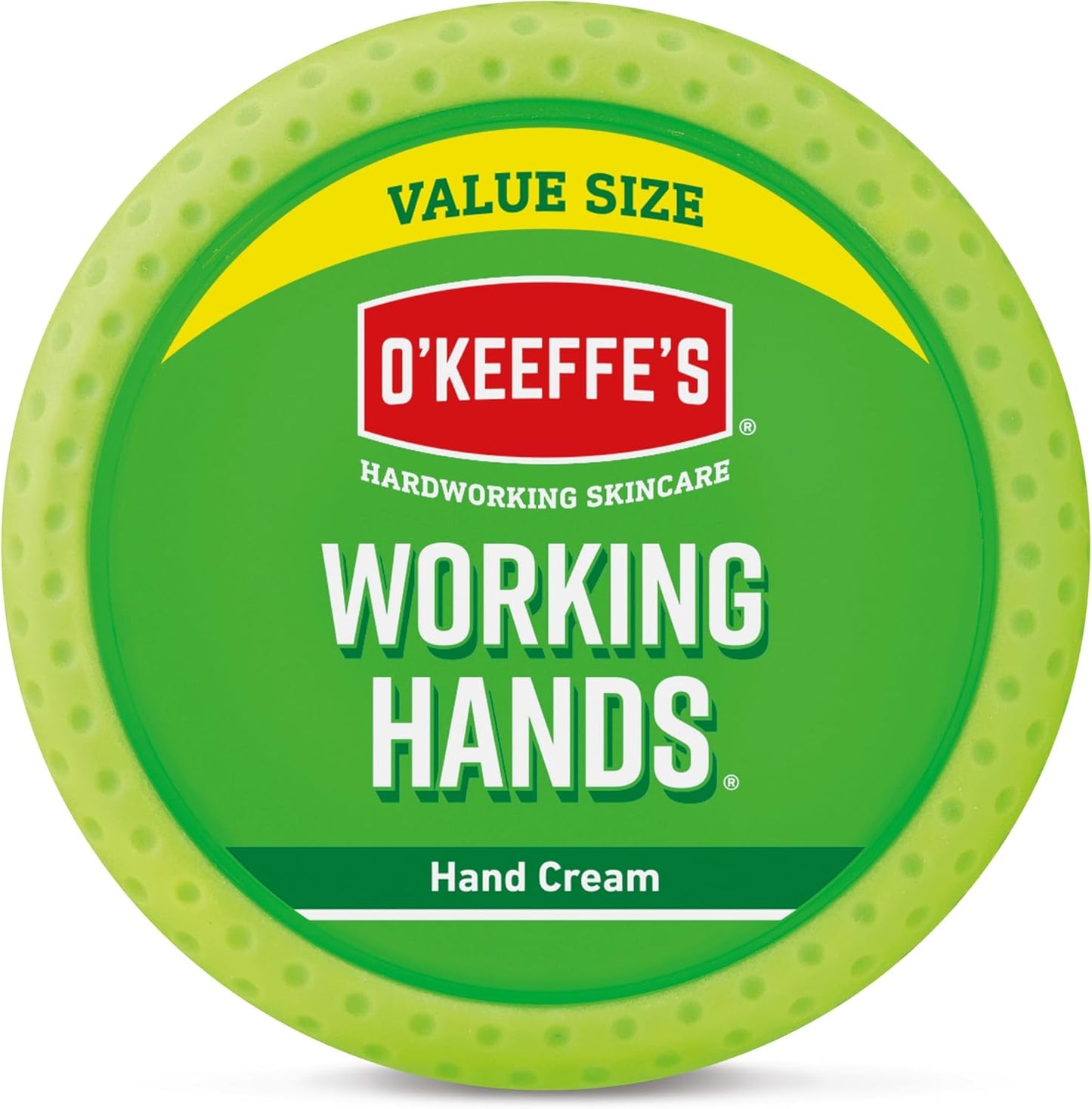 O'Keeffe's Working Hands skin care jar with 193g of moisturizer for extremely dry, cracked hands