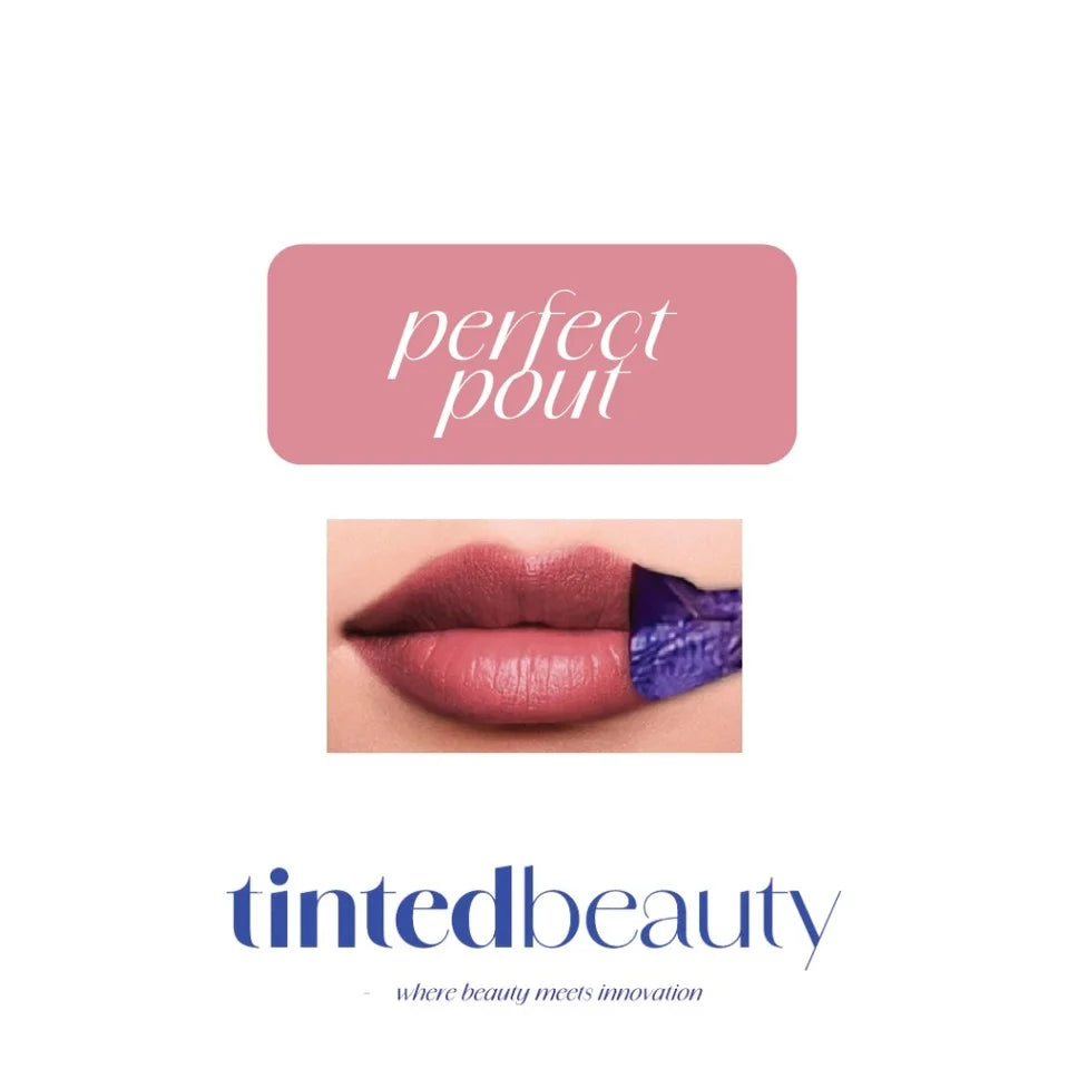 Tinted Beauty Peel & Reveal Long-Lasting Lip Tint makeup product with a sleek tube and applicator for a perfect pout.
