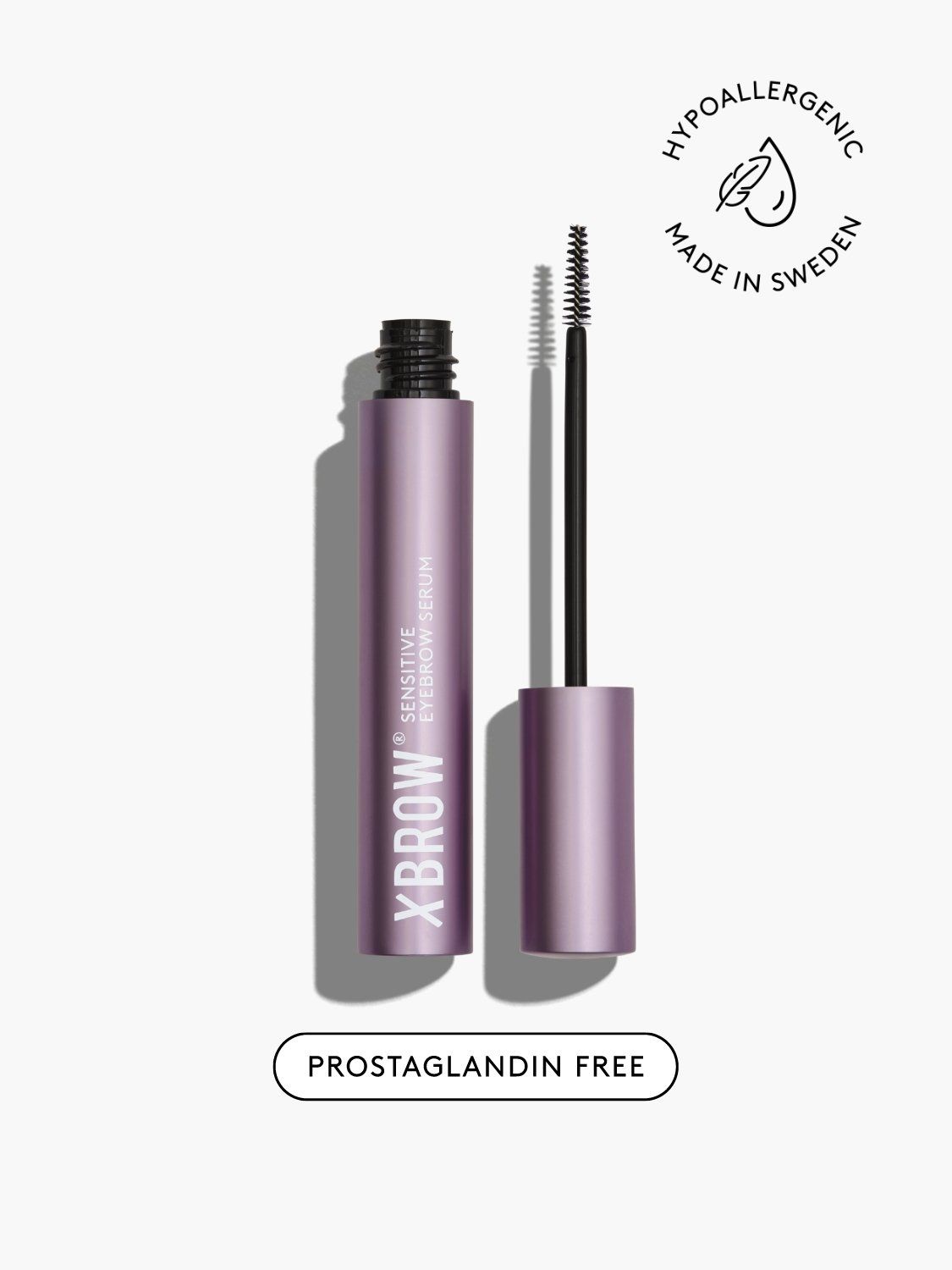 Xlash Sensitive Eyebrow Serum 3 ml for thicker, healthier brows, suitable for sensitive skin, shown in the image.