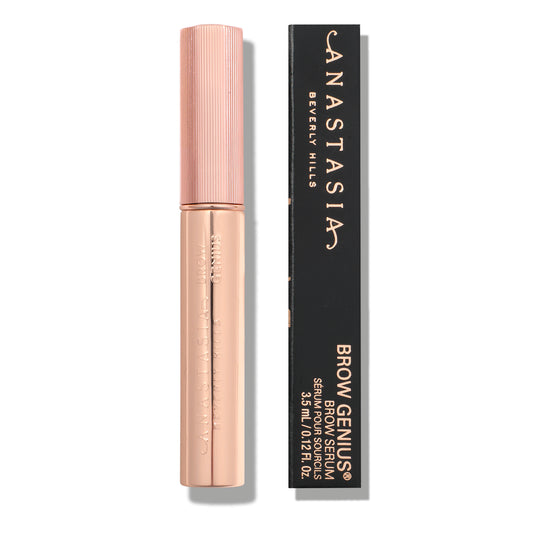 Anastasia Beverly Hills Brow Genius conditioning brow serum in 3.5ml bottle, eye makeup product for fuller, healthier eyebrows.