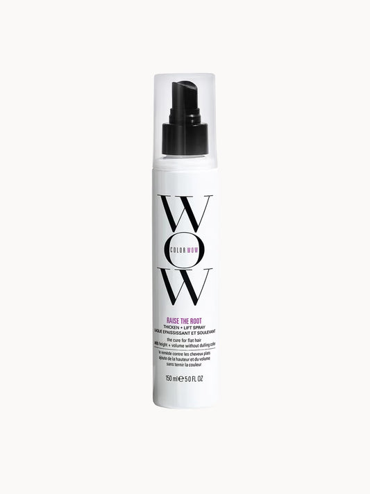 Color Wow Raise the Root Thicken and Lift Spray 150ml bottle with spray nozzle, designed for adding volume and lift to hair.
