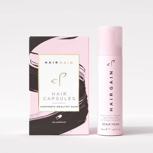 Hair Gain Scalp Foam & Capsules Bundle