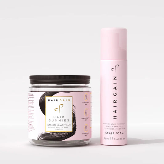 Hair Gain Scalp Foam & Gummies Bundle