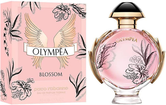 Paco Rabanne Olympea Blossom Eau de Parfum 50ml spray bottle, elegant perfume and cologne for women