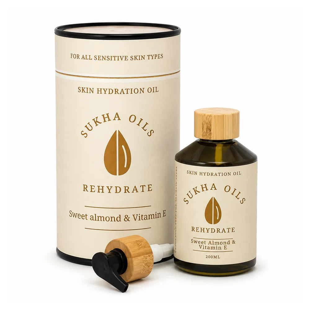Sukha Oils Rehydrate Skin Massage Oil 200ml Almond & Vitamin E