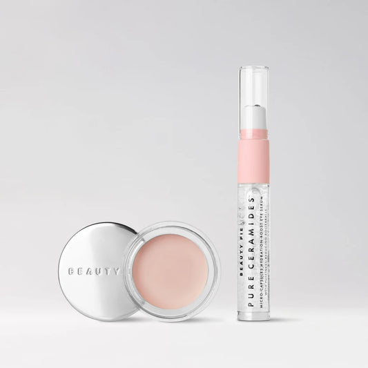 Beauty Pie Under Eye Duo with Superluminous Under-Eye Genius and Pure Ceramides, featuring eye makeup products in sleek packaging