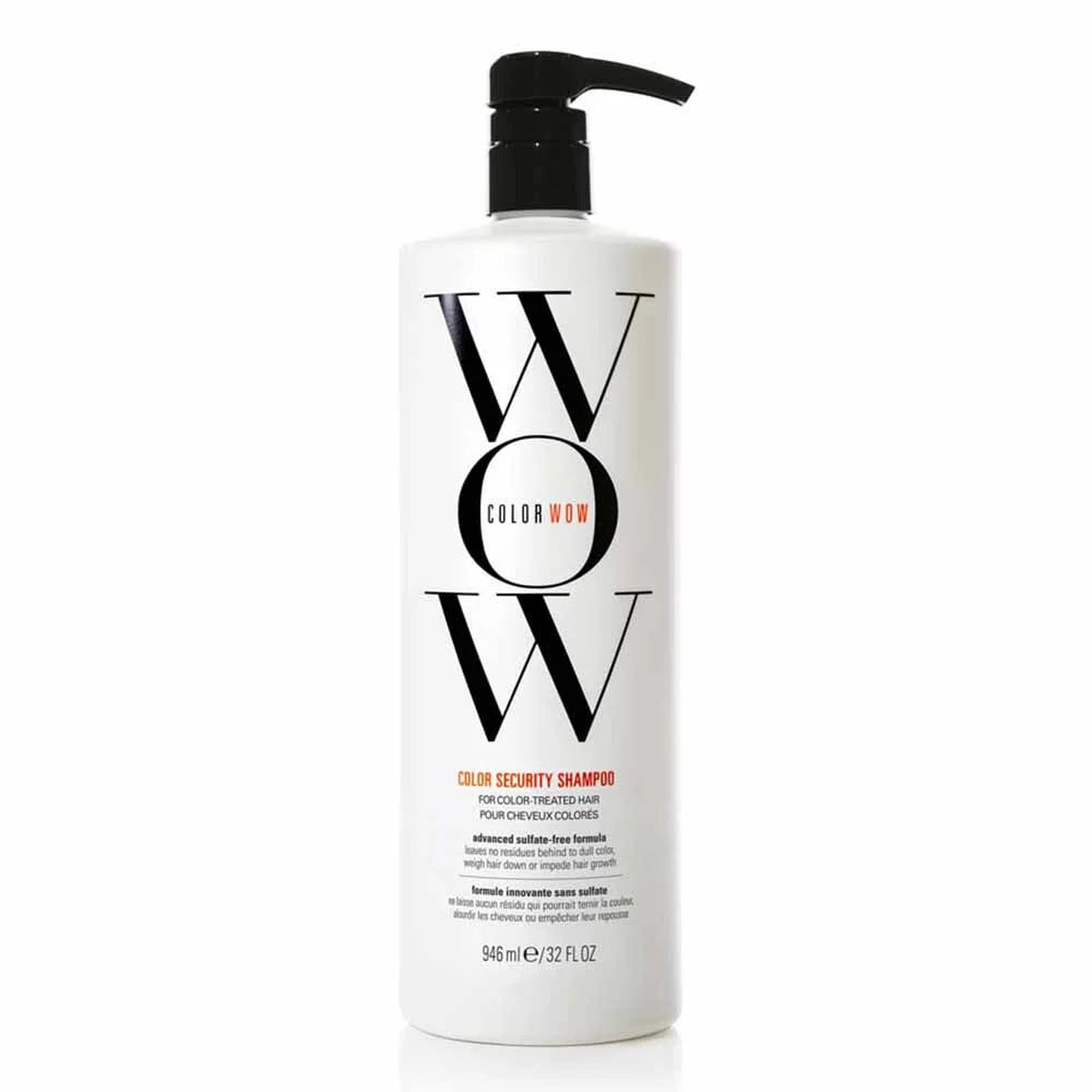 Color Wow Color Security Shampoo in a large 946ml bottle, gentle hair care product to protect vibrant hair color.