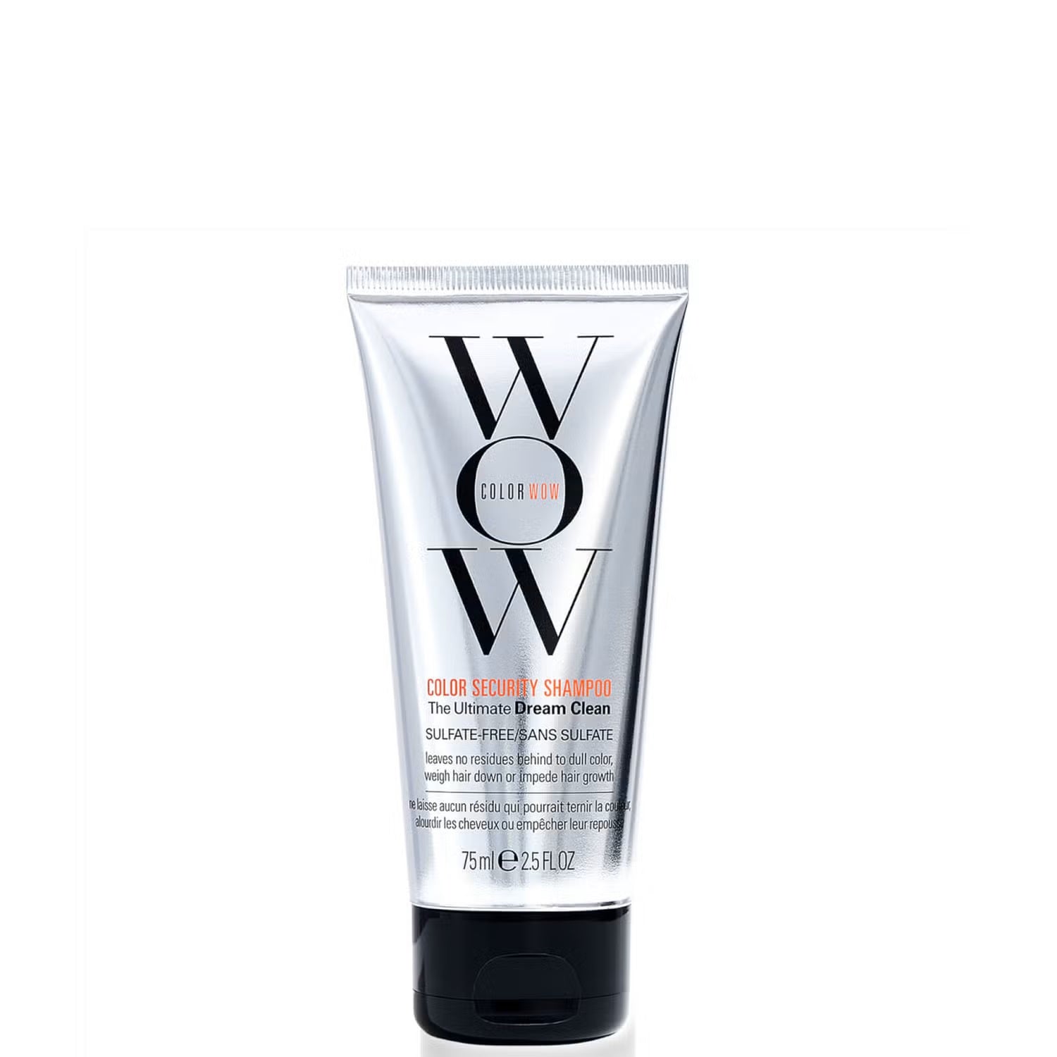 Color Wow Travel Colour Security Shampoo 75ml bottle, hair care product for color protection and gentle cleansing.