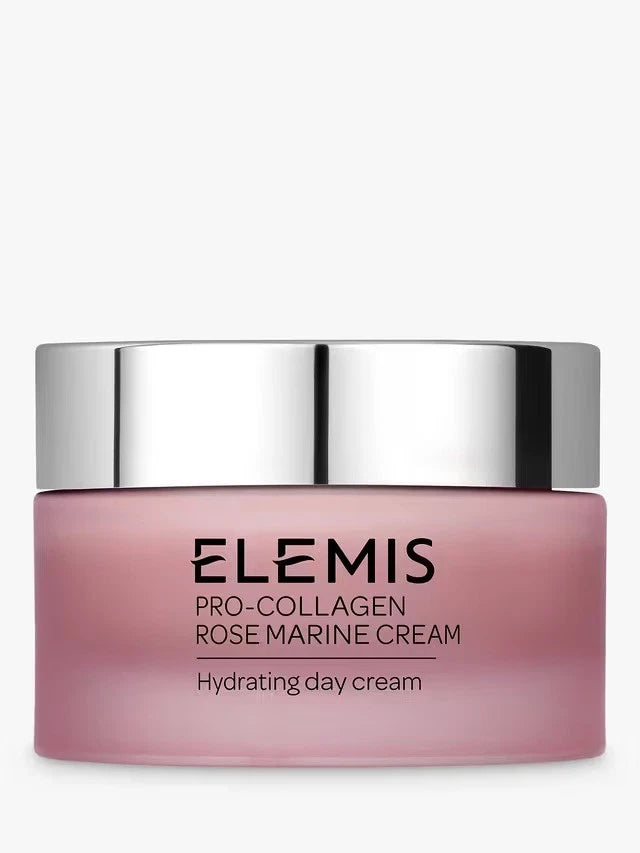 Elemis Pro-Collagen Rose Marine Cream 30ml face cream with a sleek jar, designed to reduce wrinkles and hydrate skin naturally.