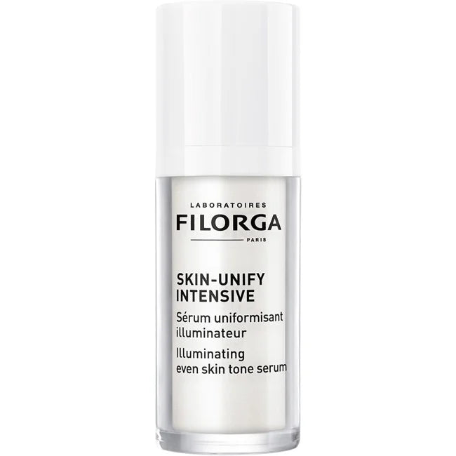 Filorga Skin-Unify Intensive Serum bottle, 30 ml, in a sleek skincare container with the brand logo and product label.
