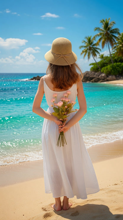 Stone-colored straw bucket hat with a bow, crafted from raffia, perfect for beach outings by Grace Beauty.