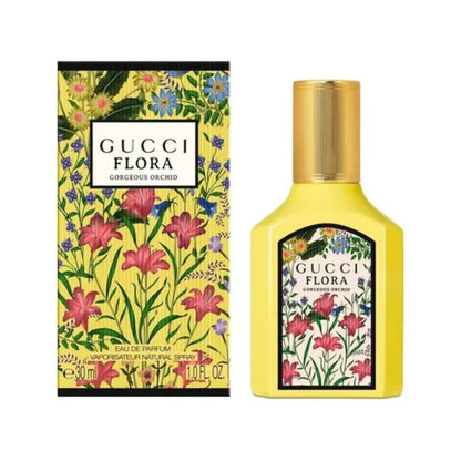 Gucci Flora Gorgeous Orchid 30ml EDP perfume spray with elegant floral bottle design and orchid-inspired details.