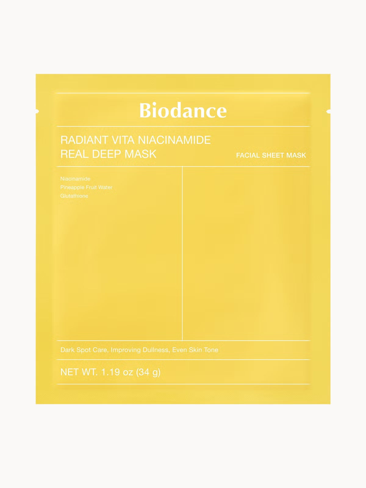 Biodance Radiant Vita Niacinamide Real Deep Mask (4 Pack)