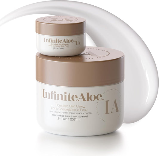 InfiniteAloe Infinite Glow Everyday Hero Complete Skin Care Cream Fragrance Free 237ml+15ml