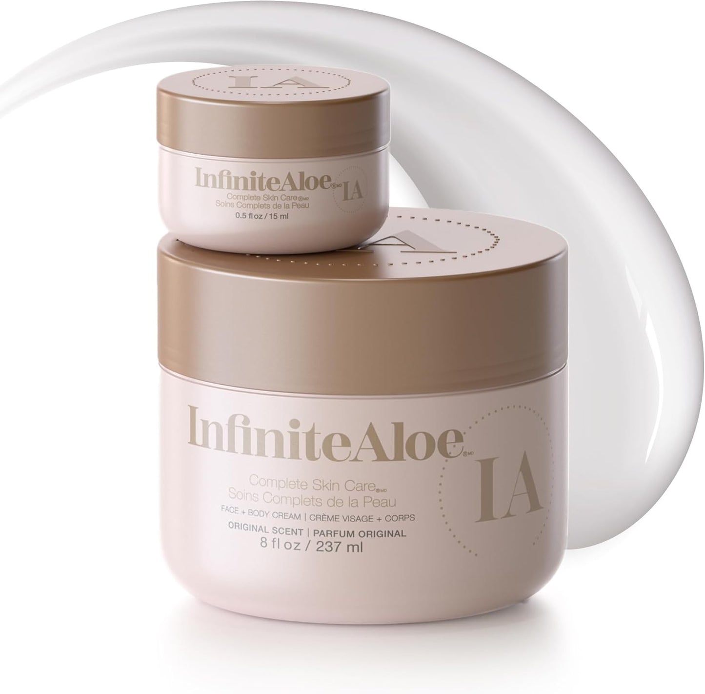 InfiniteAloe Infinite Glow Everyday Hero Complete Skin Care Cream Original Scent 237ml+15ml