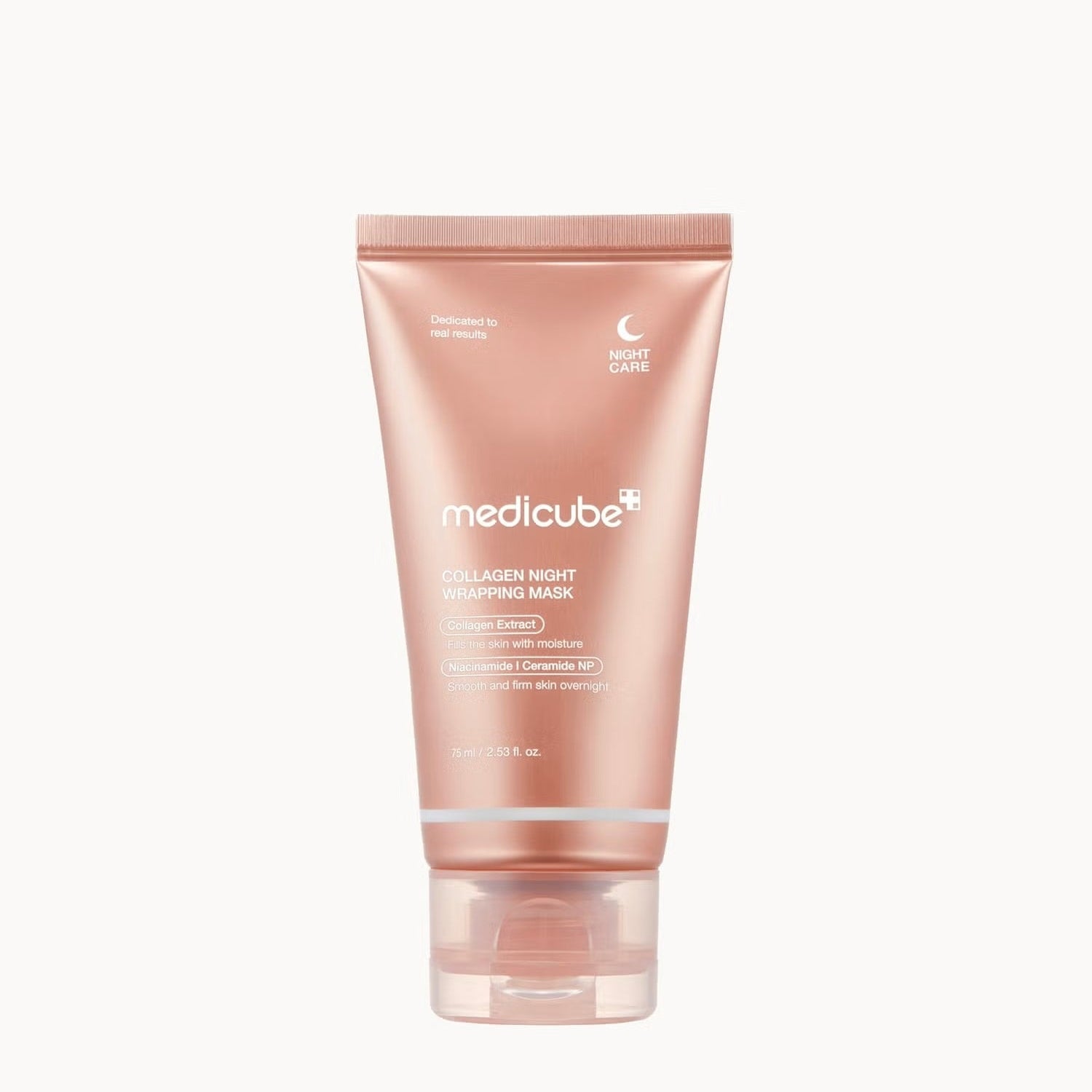 Medicube Collagen Night Wrapping Mask 75ml, a skincare mask with collagen for overnight skin nourishment, shown in the image.