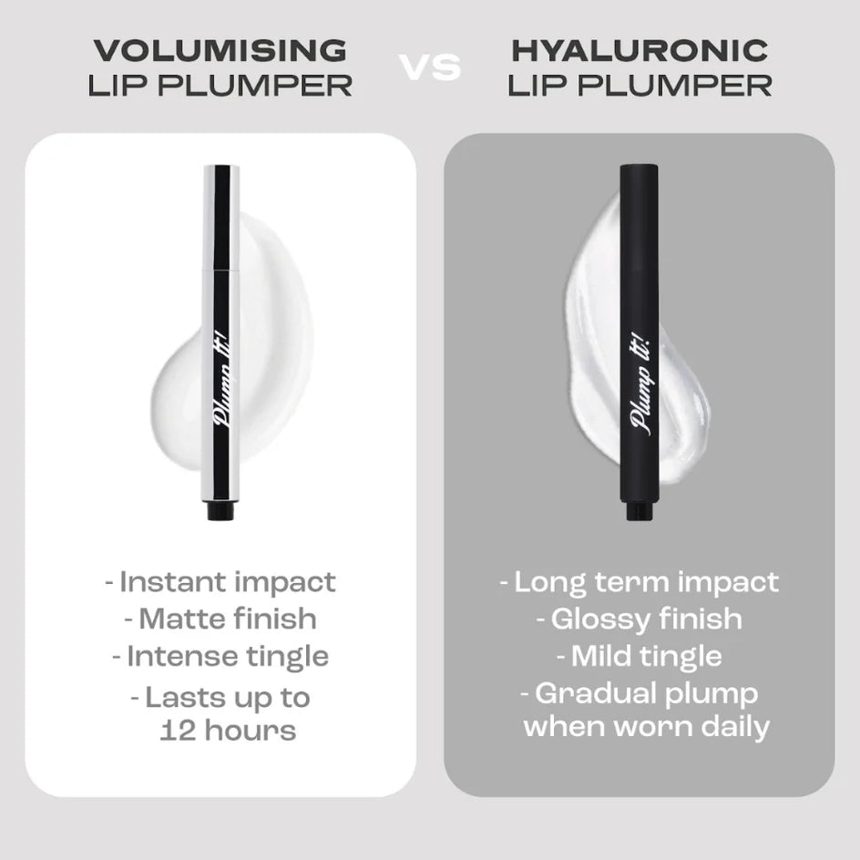Plump It! No Needles Lip Filler Kit with two 3ml transparent applicators for instant lip volumizing skin care.