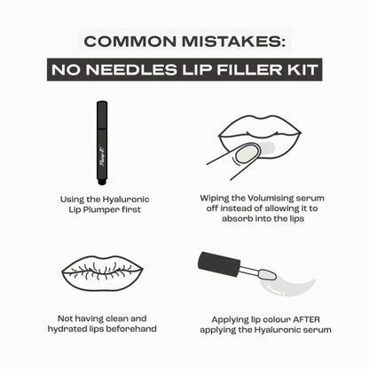 Plump It! No Needles Lip Filler Kit with two 3ml transparent gel tubes, skincare for instant lip plumping.