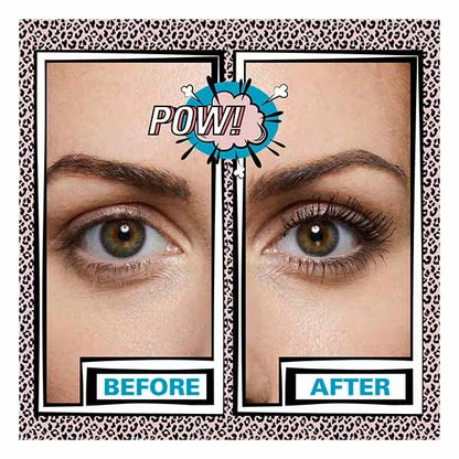 REVOLUTION 5D Lash Pow Extreme Volume Mascara in Super Black, 12.2ml, with a brush and mascara wand visible.