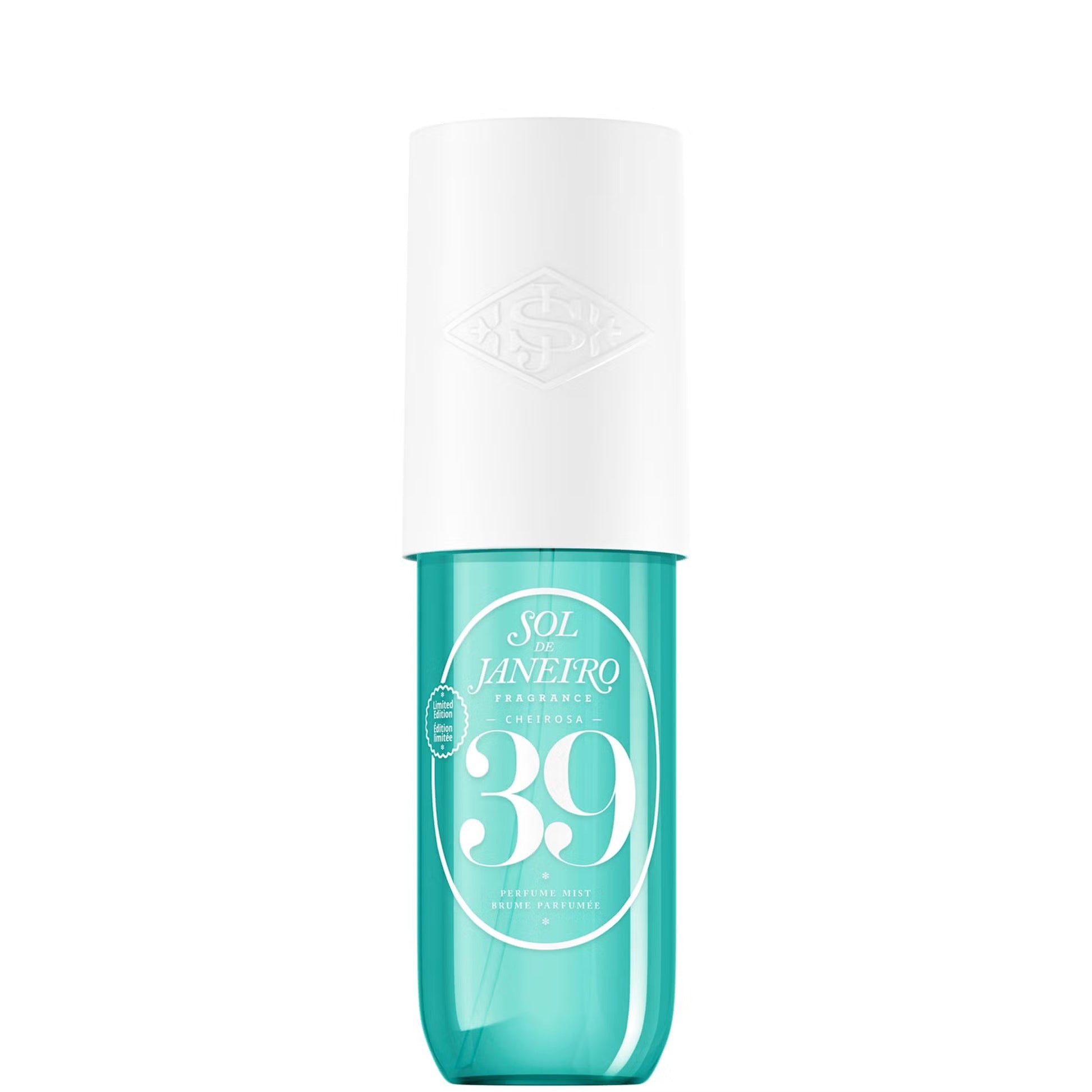 Sol de Janeiro Cheirosa '39 Hair & Body Fragrance Mist in 240ml bottle, featuring a sleek design and floral scent.