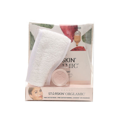 STARTSKIN The Orglamic™ Collection Set 3PCS, Pudding + Pink Cactus Mask + Headband