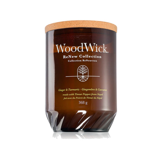 Woodwick Renew Ginger & Tumeric Scented Candle with Wooden Wick