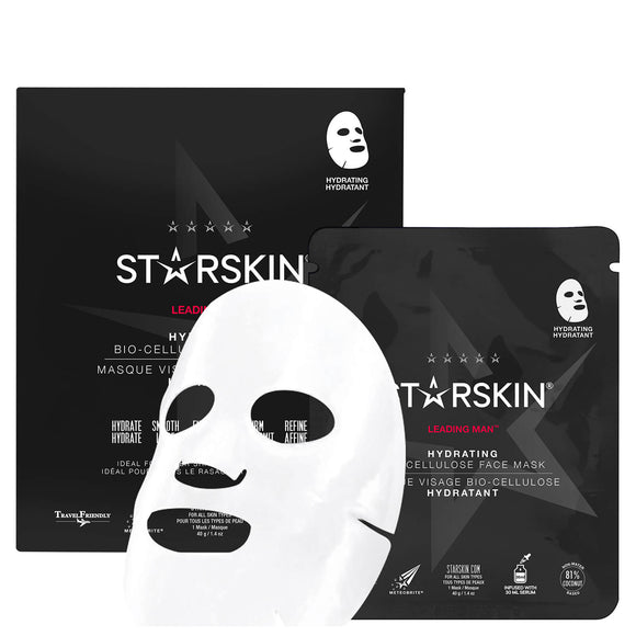 starskin leading man hydrating coconut bio-cellulose second skin face mask 40g