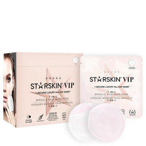 starskin® vip 7-second luxury all-day mask 18 pack,  7-in-1 miracle skin mask pads