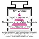 pairfum london the snow crystal candle ‘eau de parfum’ pink lavender 200g