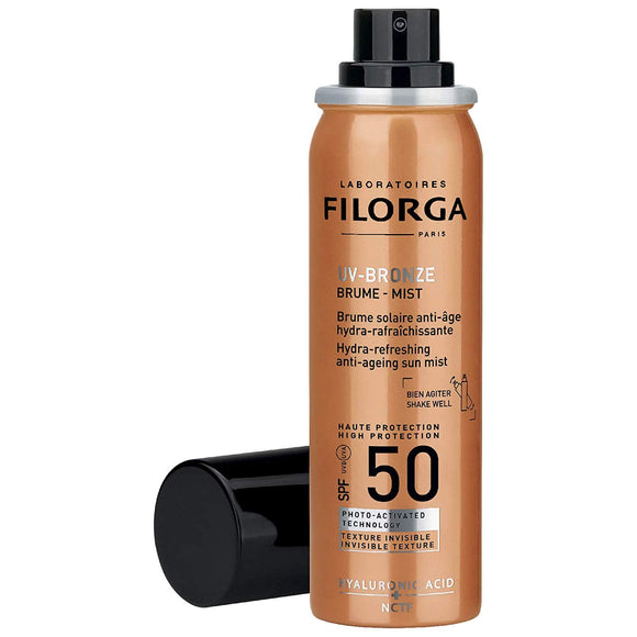 filorga uv-bronze mist spf 50+ 60ml,a comprehensive, anti-ageing treatment to shield against sun damage while enhancing a natural tan. default title