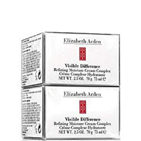 elizabeth arden visible difference refining moisture cream complex 75ml 2 bottles