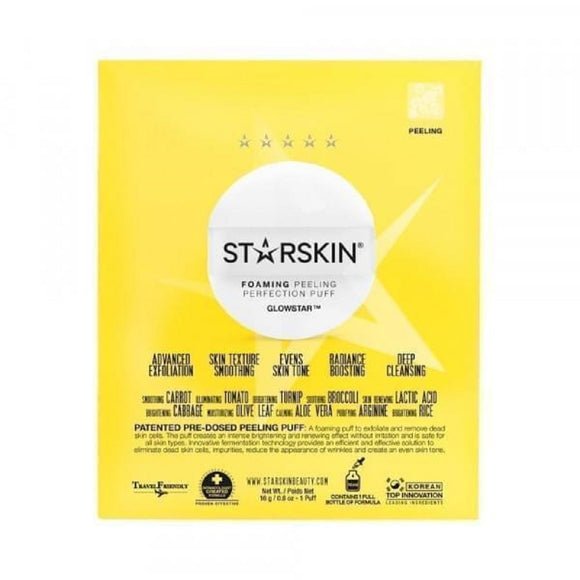 starskin glowstar™ foaming peeling perfection puff