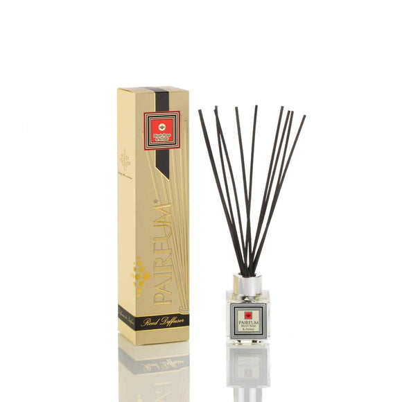 pairfum london luxury reed diffuser ‘eau de parfum’ 50 ml - blush rose & amber - 10 black reeds