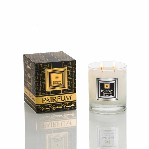 pairfum london the snow crystal candle‘eau de parfum’ orangerie blossoms 200g
