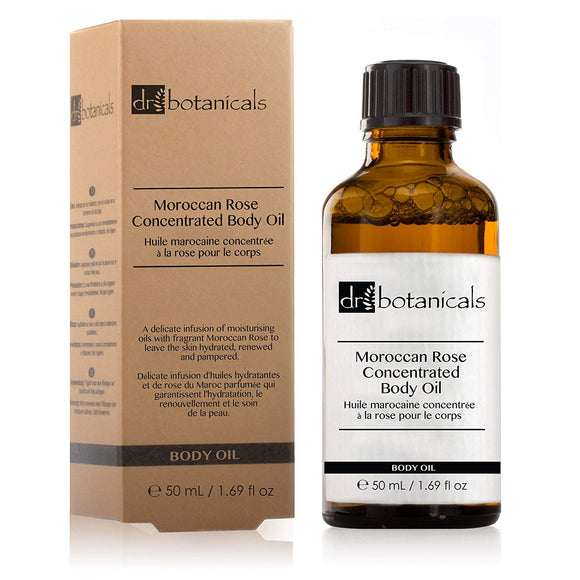 dr botanicals moroccan rose concentrated body oil 50ml vegan