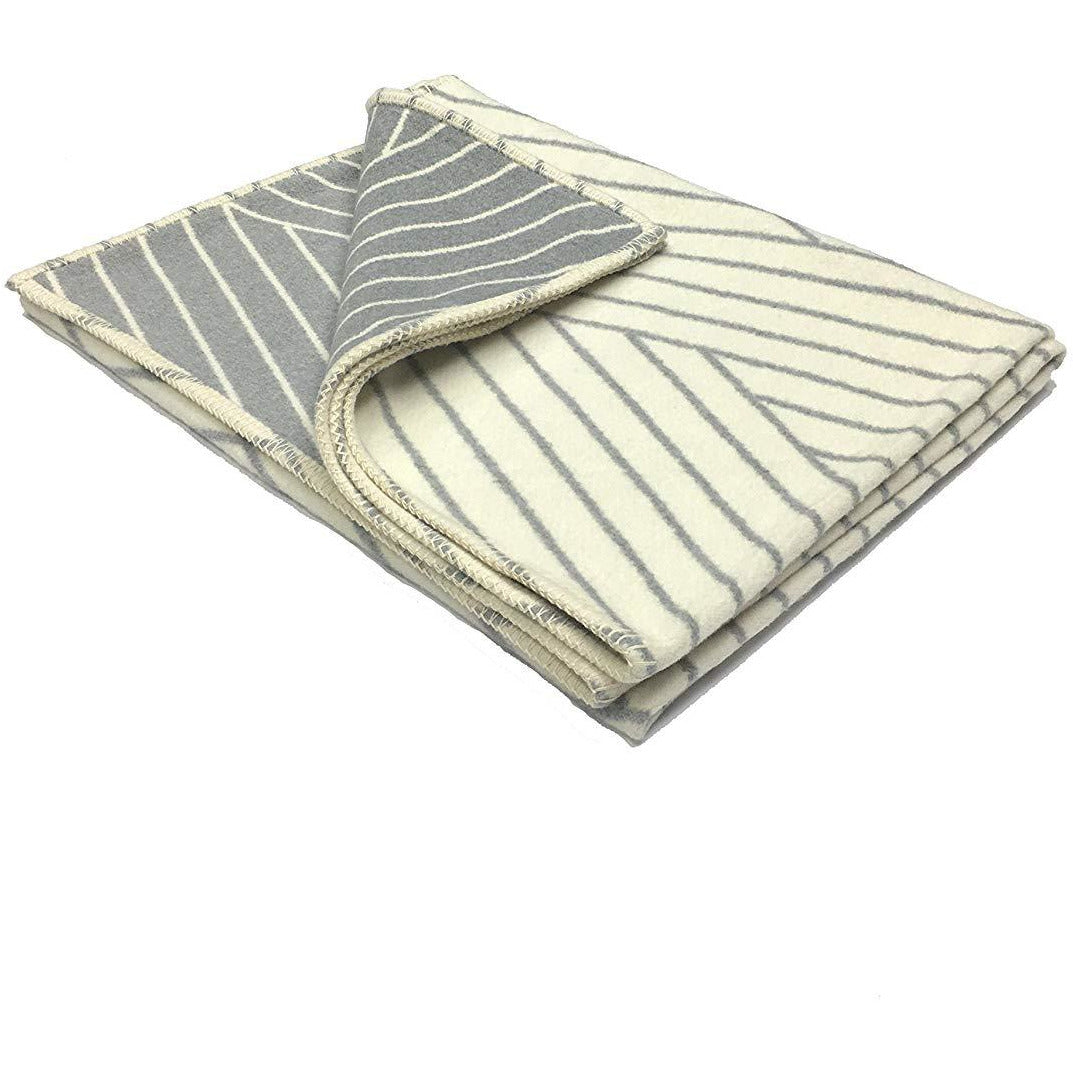 Grey Atlanta Coastal Plains cotton single bed blanket, soft throw for cozy comfort and stylish bedroom decor.