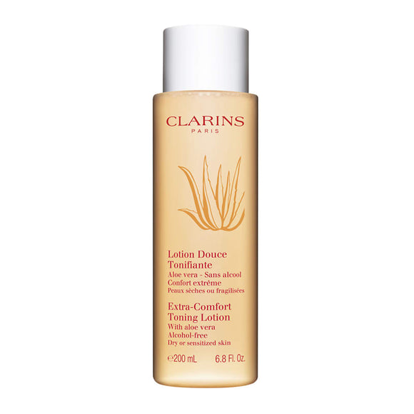 clarins extra-comfort toning lotion with aloe vera 200ml (dry/sensitized skin)