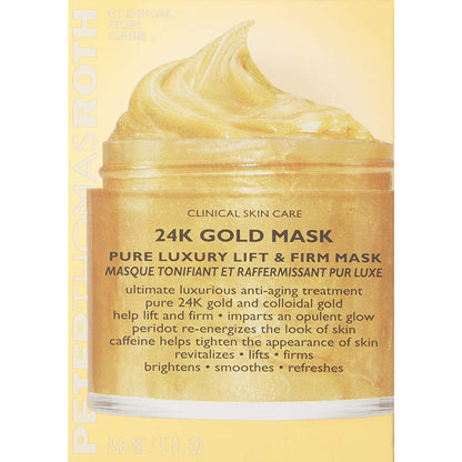 Peter Thomas Roth 24K Gold Mask in a 150ml jar, featuring a luxurious gold-infused beauty treatment for radiant skin.