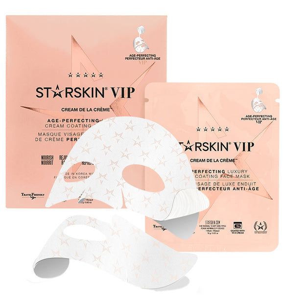 starskin vip cream de la crème age-perfecting luxury cream coated sheet face mask