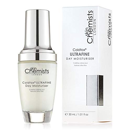 skinChemists London Coldtox Ultrafine Day Moisturizer 30ml, a lightweight skincare product with a sleek container.