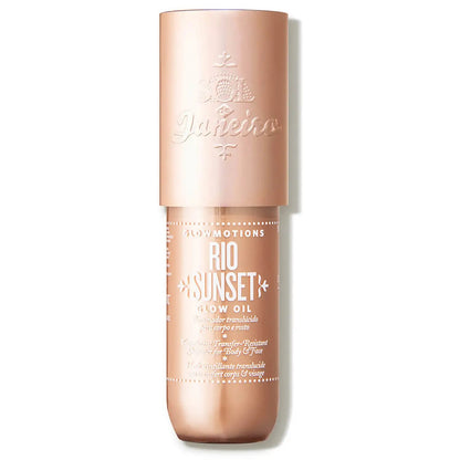 Sol de Janeiro Rio Sunset Glow Oil Motion 75ml, a body makeup with a shimmering, radiant finish in a sleek 75ml bottle.