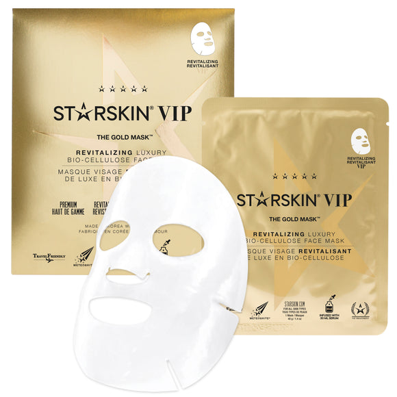 starskin the gold mask™ vip revitalising luxury coconut bio-cellulose second skin face mask
